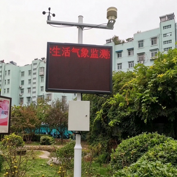 校园气象站现场安装施工图3 校园气象站现场安装施工图3